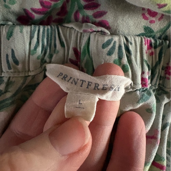 Printfresh Eco Satin Wildest Dreams Pants in Camel's Courtyard Avocado Green - Picture 8 of 10